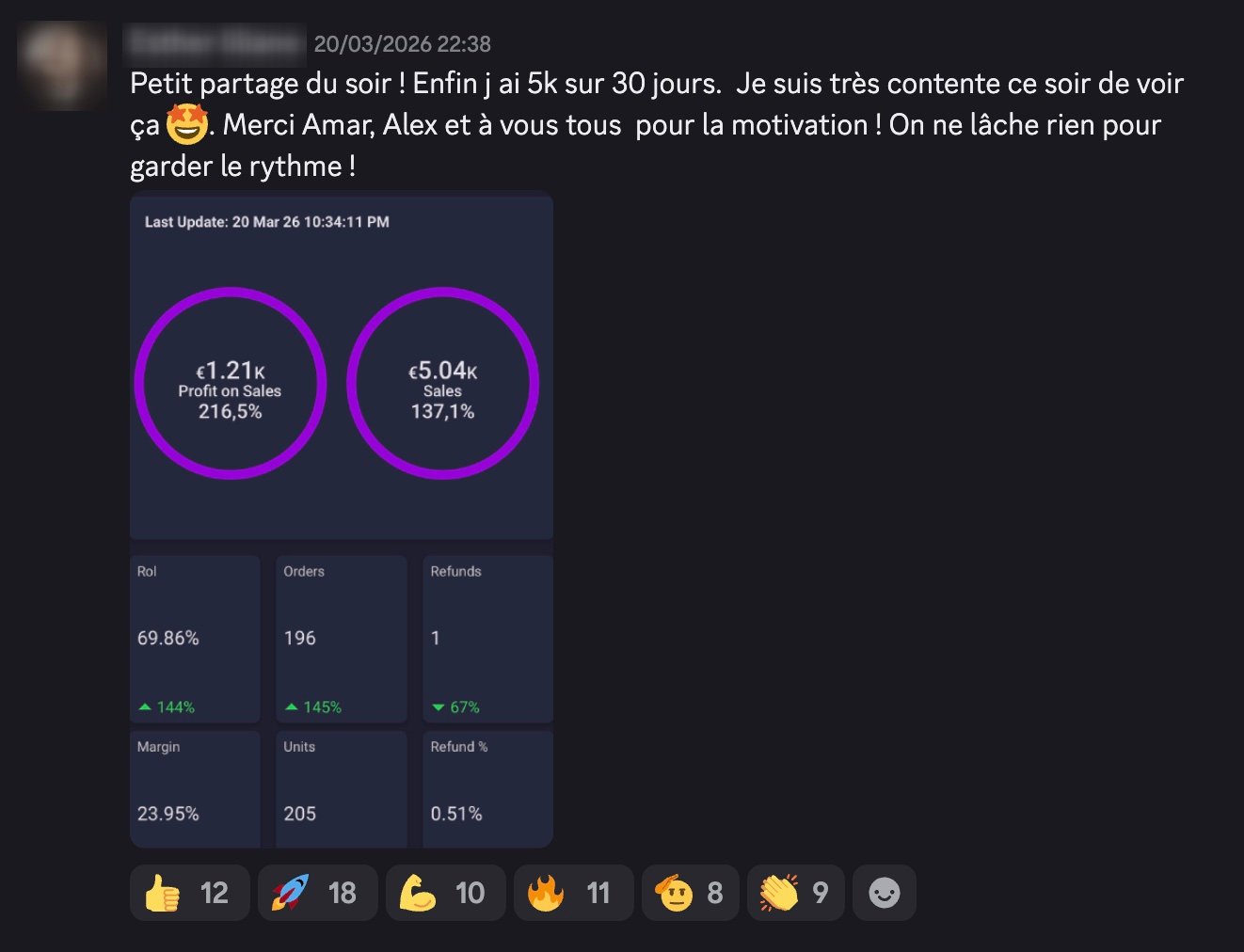 Message Discord d'Esther