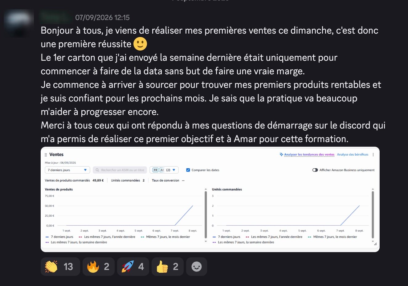 Message Discord de Tony